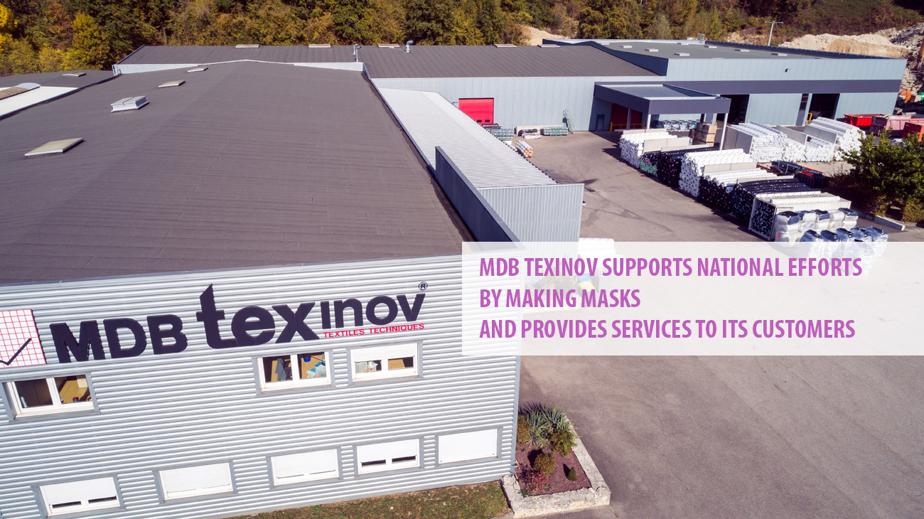 COVID-19 : MDB Texinov supports national efforts by making masks and provides services to its customers